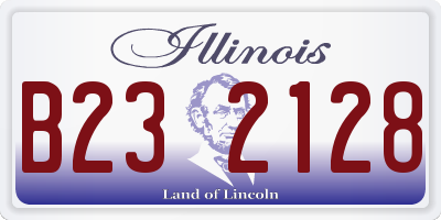 IL license plate B232128