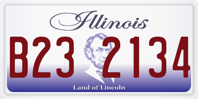 IL license plate B232134