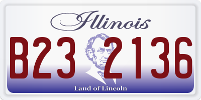 IL license plate B232136