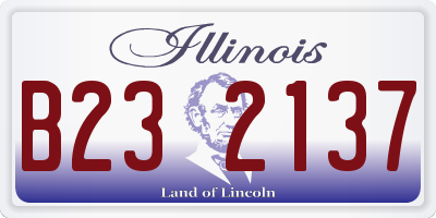 IL license plate B232137