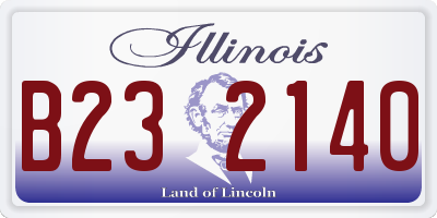 IL license plate B232140