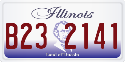 IL license plate B232141