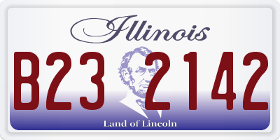 IL license plate B232142