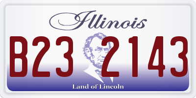IL license plate B232143