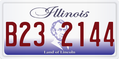 IL license plate B232144