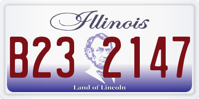 IL license plate B232147
