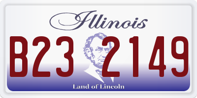 IL license plate B232149