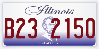 IL license plate B232150