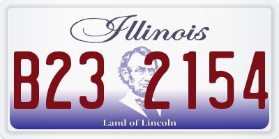 IL license plate B232154