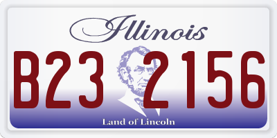 IL license plate B232156