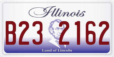 IL license plate B232162