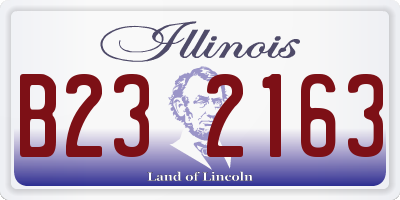 IL license plate B232163