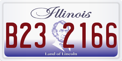 IL license plate B232166