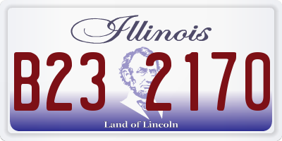 IL license plate B232170