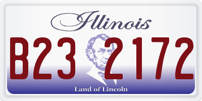 IL license plate B232172