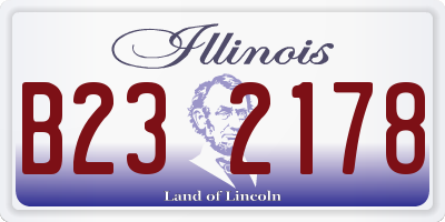 IL license plate B232178