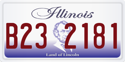 IL license plate B232181