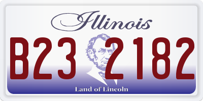 IL license plate B232182