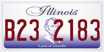 IL license plate B232183