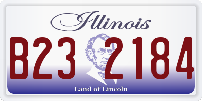 IL license plate B232184