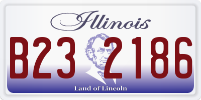 IL license plate B232186