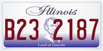 IL license plate B232187