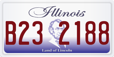 IL license plate B232188