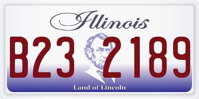 IL license plate B232189