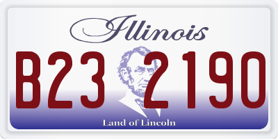 IL license plate B232190