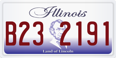 IL license plate B232191