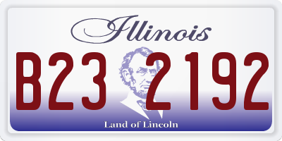 IL license plate B232192