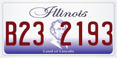IL license plate B232193