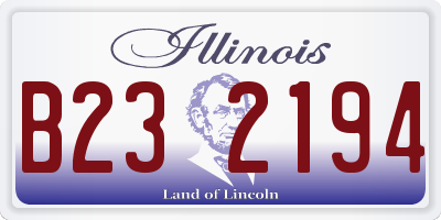 IL license plate B232194