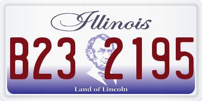 IL license plate B232195