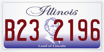 IL license plate B232196