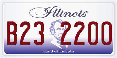 IL license plate B232200