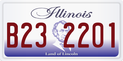 IL license plate B232201