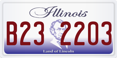IL license plate B232203