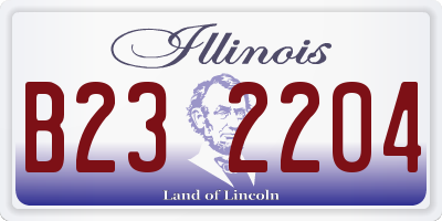 IL license plate B232204