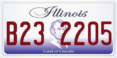 IL license plate B232205