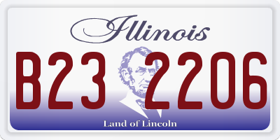 IL license plate B232206