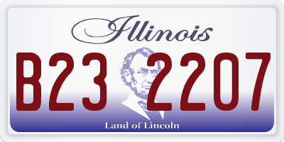 IL license plate B232207