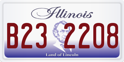 IL license plate B232208