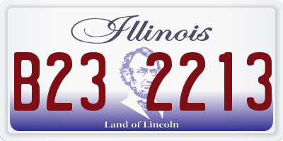 IL license plate B232213