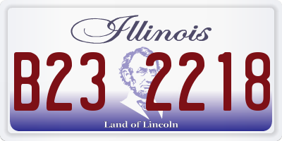 IL license plate B232218