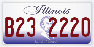IL license plate B232220