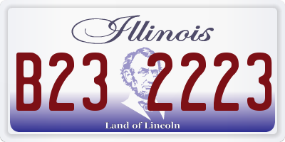 IL license plate B232223