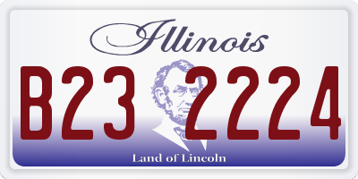 IL license plate B232224