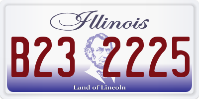 IL license plate B232225