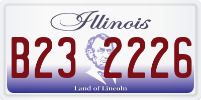 IL license plate B232226